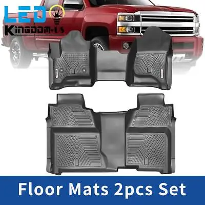 Floor Mats Liners For Silverado / Sierra 1500 Crew Cab Bench Seating Protection • $90.99