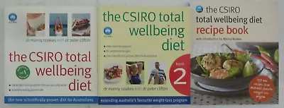 The CSIRO Total Wellbeing Diet 1 & 2 And Recipe Book Peter Clifton Manny Noakes • $29