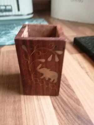 £1 • Buy Wooden Pen Pencil Storage Holder Office Study Desk Pot