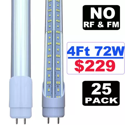 25PC 4Ft Led Replacement Fluorescent Tubes 48 Inch Led Tube 4ft T8 Bulbs Light   • $229.97