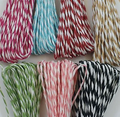 £1.34 • Buy Red White STRIPED String LIKE BAKERS TWINE Raffia Christmas Wrapping PRESENT