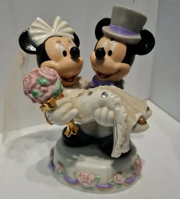 £50 • Buy Vintage Disney Mickey & Minnie Mouse ‘Just Married’ Ornament Figure Rare 