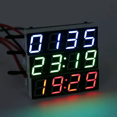 Mini Digital Clock LED Electronic Clock Thermometer Voltmeter Car Accessories • $6.25