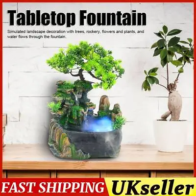 Small Rockery Fog Mist Maker Fogger Air Humidifier Water Fountain Pond Fog Decor • £27.99