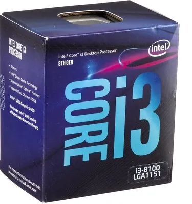 Brand New Intel Core I3-8100 8th Gen CPU 4-Cores Processor LGA1151 3.6GHz 6MB • $300