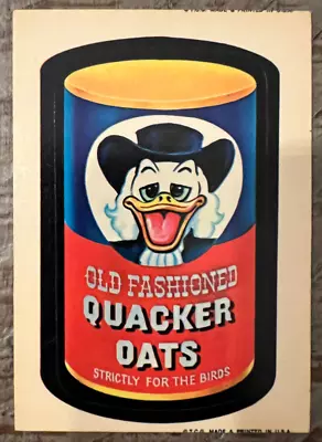 1973 Topps Wacky Packages Series 1 White Back Quacker Oats • $9.99