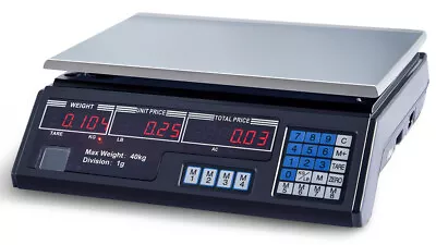 New 40KG Digital Kitchen Scale Electronic Platform Scales White Black • $44.99