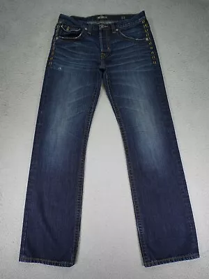 Mek USA Dnm Jeans Mens 33x34 Straight Dark Wash Denim Button Fly • $28.88