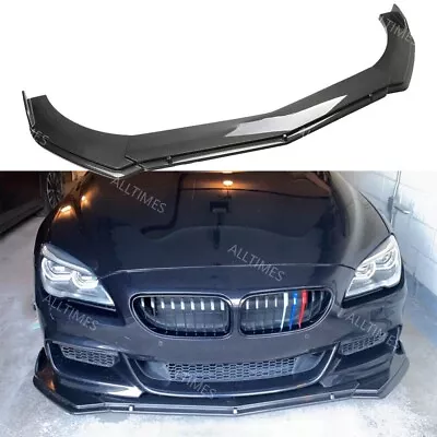 Universal Carbon Fiber Car Front Bumper Lip Splitter Spoiler Body Kits For BMW • $62.99