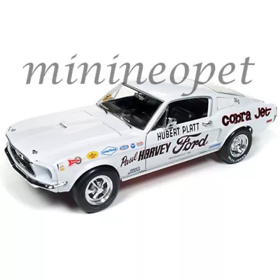 Autoworld Aw247 1968 Ford Mustang Cobra Jet Hubert Platt Nhra Super Stock 1/18 • $89.97