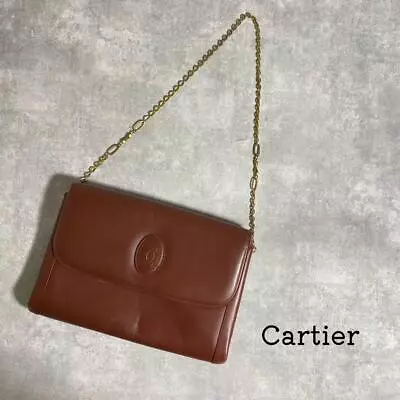 Cartier Must De Cartier Bordeaux Leather Shoulder Bag AM159 • $118