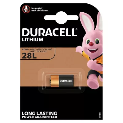 Duracell 28L Lithium Photo Battery 6V - PX28L 2CR-1/3N L544 2CR13252 2CR111 • £10.99