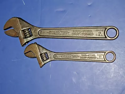 Diamond Calk Horseshoe Co. Adjustable Wrench 2 Piece Lot. Vintage 6  - 8  Usa • $26.95