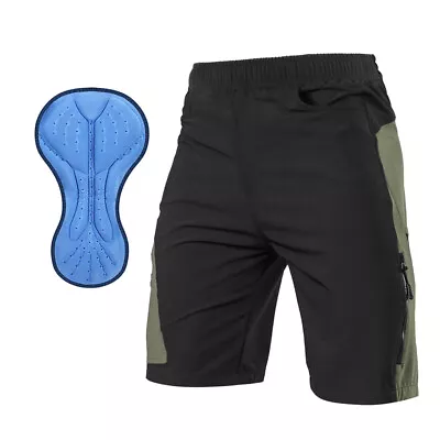 Men 3D Padded Mountain Bike Cycling Shorts Breathable Loose-Fit A0N9 • $18.44