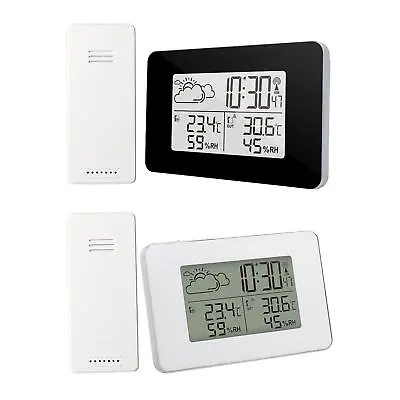 Weather Station Alarm Clock Indoor Outdoor Use For Office Bedrooms Home • £21.22