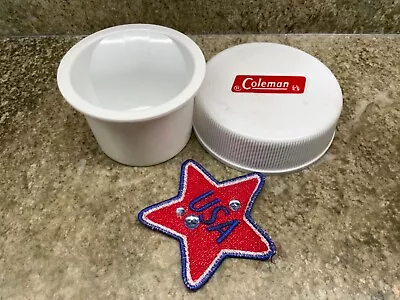 $7.95 • Buy Vintage Coleman Top Replacement Lid  And Cup One Or Two Gallon Water Jug