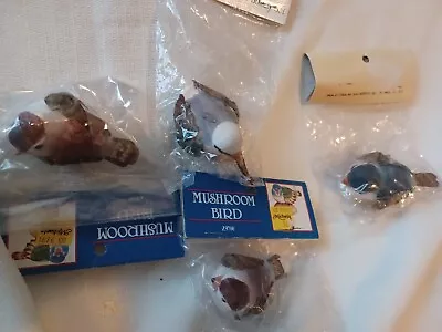 $8.20 • Buy Lot 4 Artificial Mushroom Birds   Arts & Crafts Crafty Tail Broke On One Bird