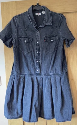 £2 • Buy Womens Levi Black Denim Dress Age 10 (XS)