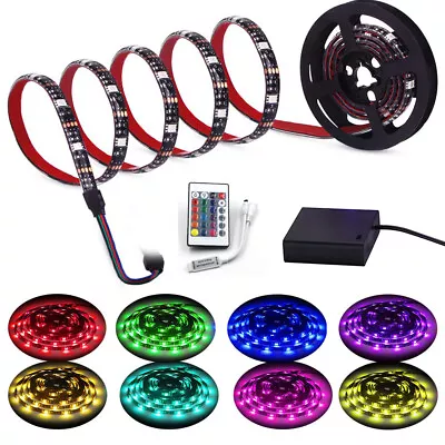 5V Battery Operated 1M 3m Rgb LED Strip Light Waterproof Usb Craft Hobby Light • $6.58