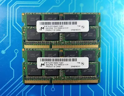 8GB (2x4GB) PC3-12800s DDR3-1600MHz 2Rx8 Non-ECC Micron MT16JSF51264HZ-1G4D1 • $12