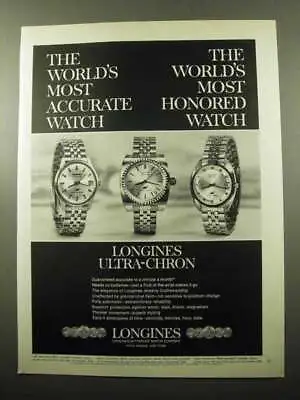 £16.43 • Buy 1969 Longines Ultra-Chron Watch Ad - 8014, 8150, 8209