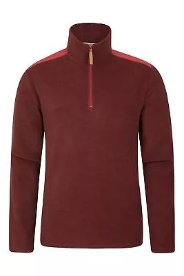 Mountain Warehouse Mens Halfzip Micro Fleece Breathable Lightweight Top • £15.99