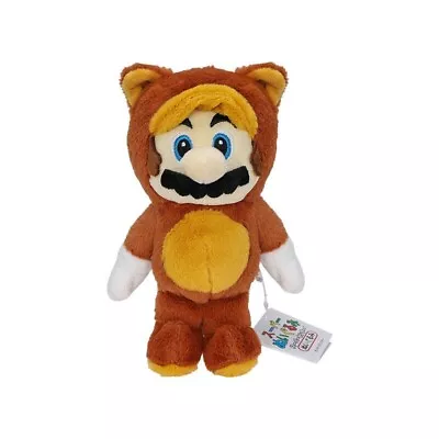 Super Mario Bros. Toys Stuffed Animal Raccoon Mario Plush Doll 8 Inches Kids Toy • $12.39