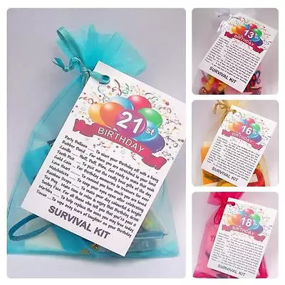 £3.85 • Buy 13th 16 18 21st BIRTHDAY PRESENT SURVIVAL KIT FUN NOVELTY GIFT CARD KEEPSAKE KJF