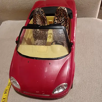 My Scene My Ride Barbie’s Ride Red Car Convertible Leopard Seats 2003 • £13.10