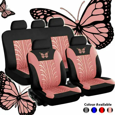 Car Seat Covers Universal Set Embroidery Front Rear Protectors For Girly Womens • $58.19