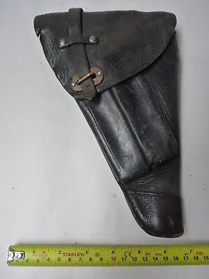 Original WW2 Swedish M40 Husqvarna Lahti Pistol Holster Brown Leather -P08 Luger • £22