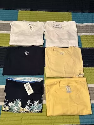 Guy Harvey Lot Of 6 T-shirts - Men’s Size L - Aftco Bluewater - New & Used • $47.99