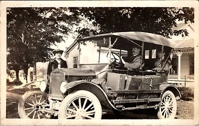 Vintage Postcard RPPC Automobile Side Luggage Rack • $12.99