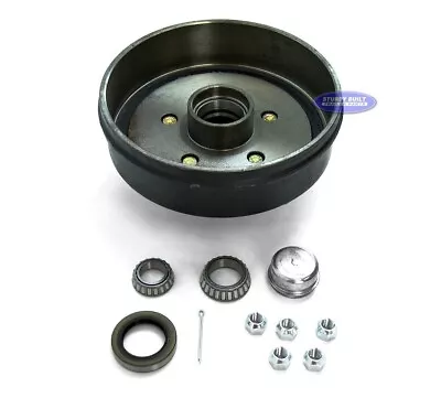 Trailer Brake Drum Hub 3500# Axle 5 On 5 Bolt Lug 10  X 2 1/4  44649 X 68149 • $104.79