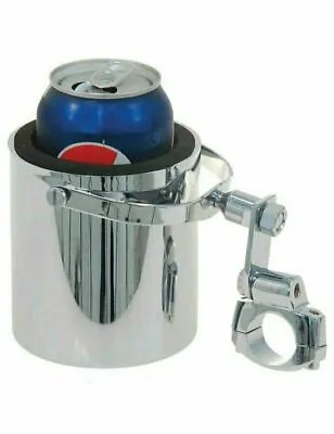 Motorcycle Cup Holder  Chrome Handle Bar 3 Settings Bike Bottle Coffee Water • $27.95