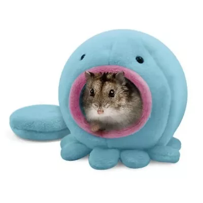 Plush Hamster House Octopus Removable Plush Pillow Easy Clean Fixed Gerbil Bed • £8.62