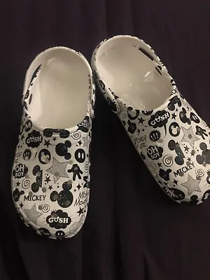 Black & White Gosh Chisse Mickey Mouse Crocs Classic Clogs Band For Men Women • $45