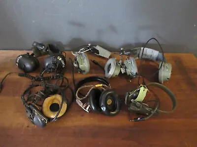 Vintage LOT Aviation Military Headsets - PARTS! • $149.99