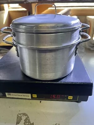 Vintage A Leyse Product USA 3 Pc Aluminum Steamer Pot • $16.91