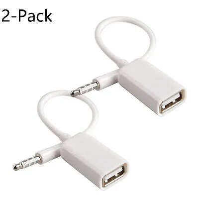 2x AUX To USB Adapter 3.5mm Male Aux Audio Jack Plug To USB 2.0 Female Converter • $8.09