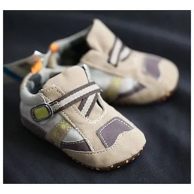 SALE LAST FEW Baby Boys Brown Toned Z-Strap Boys Sneaker Shoes Size 2/4 • $7