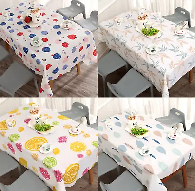 Waterproof Wipe Clean Table Cloth Cover Protector Dining Kitchen • £4.59