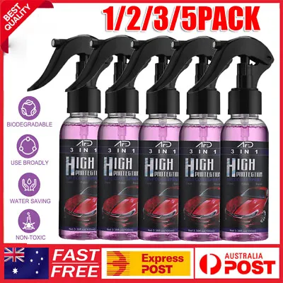 $42.95 • Buy 3/5PCS 3 In 1 High Protection Quick Car Coat Ceramic Coating Spray Hydrophobic