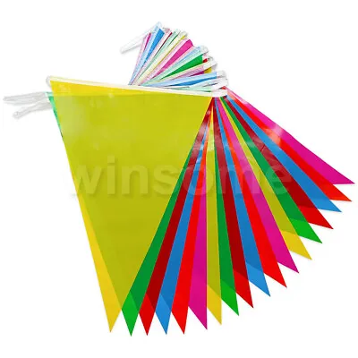 £3.99 • Buy 10m Bunting Flag Party Wedding Birthday Decorations Garden Home Outdoor Banners