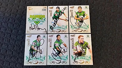 $57 • Buy Signed Canberra Raiders Nrl Complete 6 Player Card Set 2008 Select Centenary