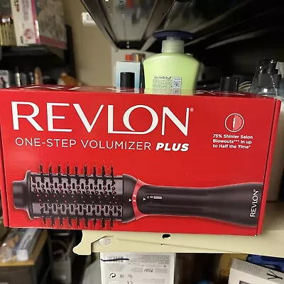 REVLON One-Step Volumizer PLUS 2.0 Hair Dryer Blowouts Hot Air Brush Black/Red • $25