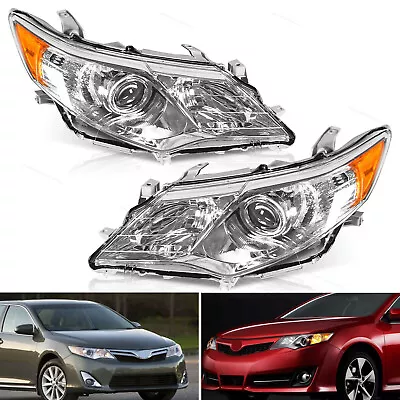 Fit For 2012-14 Toyota Camry Hybrid Reflector Projector Halogen Headlights Pair • $71.52