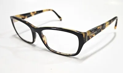 Prada VPR 18O NAI-1O1 Black Tortoise Brown Eyeglasses Frames 54-18 135 Italy • $29.98