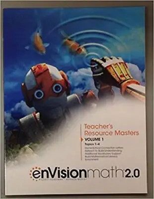 EnVision Math 20 Teachers Resource Masters Grade 6 Volume 1 Topics 1-4 - GOOD • $16.68