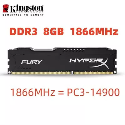 £46.20 • Buy HyperX FURY DDR3 8GB 16GB 32GB 1866 MHz PC3-14900 Desktop RAM Memory DIMM 240pin